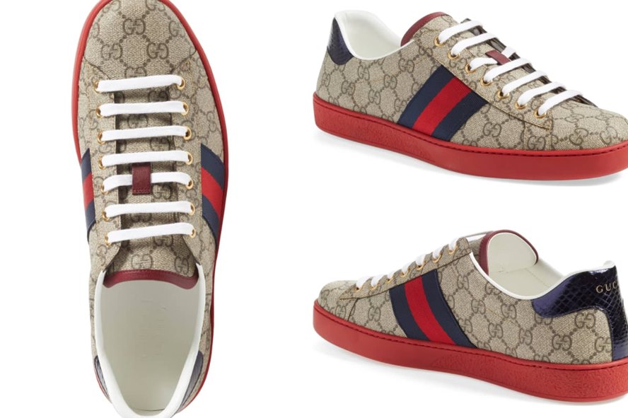 Gucci Men's New Ace Webbed Low Top Sneakers Review