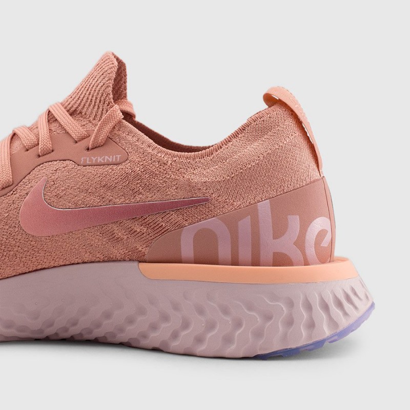 nike women's epic react flyknit running shoes pink